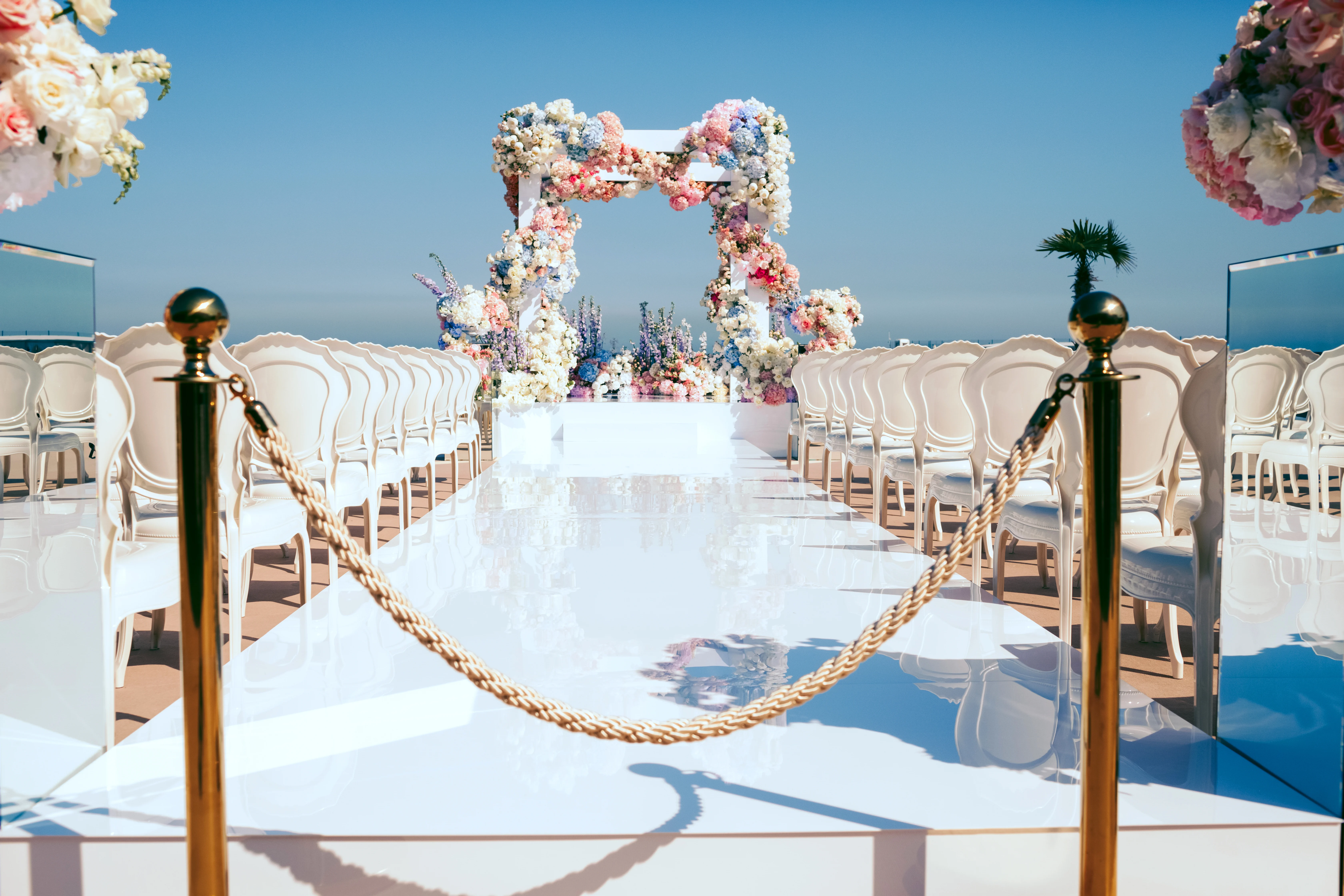 Luxury wedding decor setup